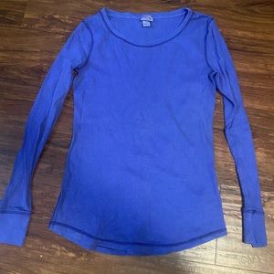 Mossimo blue long sleeve, waffle knit t-shirt
